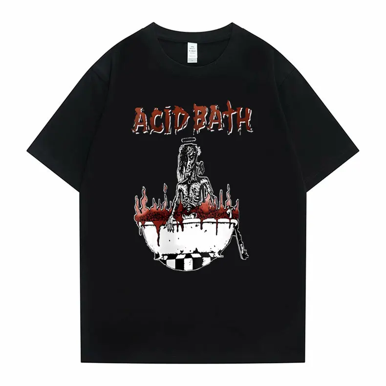 

Rock Band The Acid Bath Demos Album Graphic Print Tshirt Men Gothic Harajuku T Shirt Tops Male Fashion Vintage Oversized T-shirt