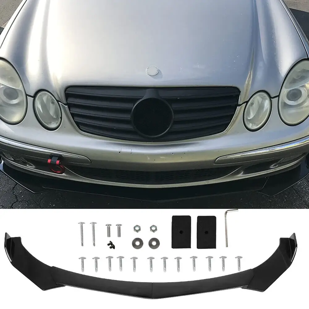 LAICY For Mercedes Benz w204 w205 w212 c300 4PCS Car Front Bumper Lip Body Kit Canard Lip Diffuser Spoiler Anti Scratch Guard