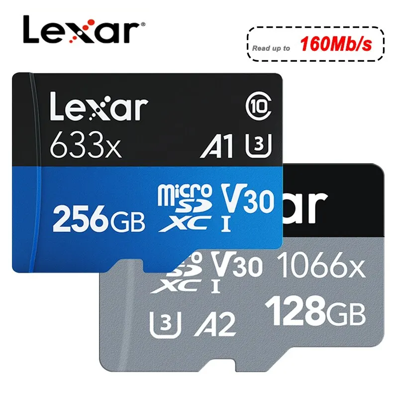 Lexar Micro SD Card 128GB 32GB 64GB 256GB 512GB Micro SD Card SD/TF Flash Card C10U1 U3 4K V10 V30 Memory Card MicroSD for Phone