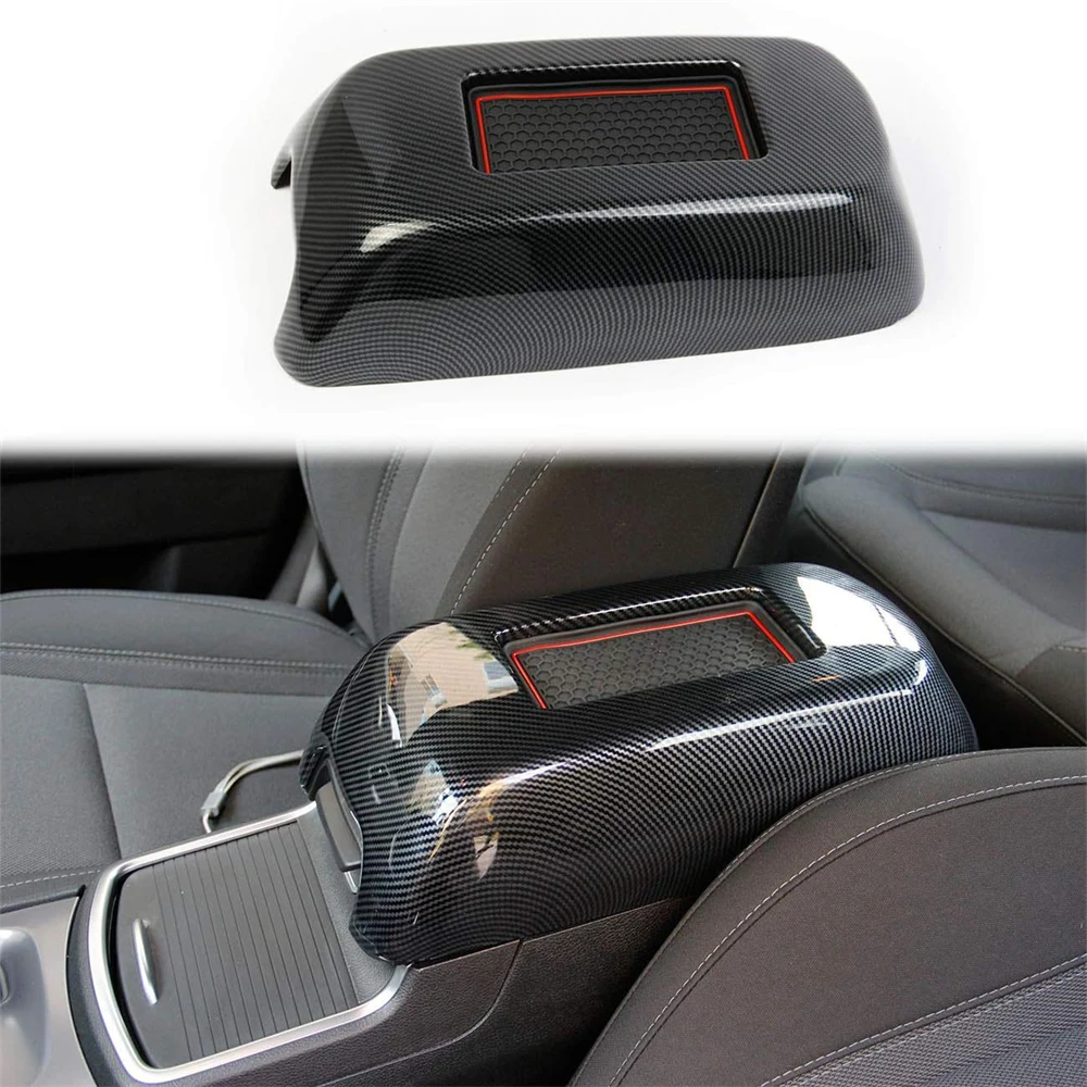 

​Center Console Organizer Armrest Box Cover Trim with Storage Slot For Charger 2011-2021 For C-hrysler 300 2015-2021