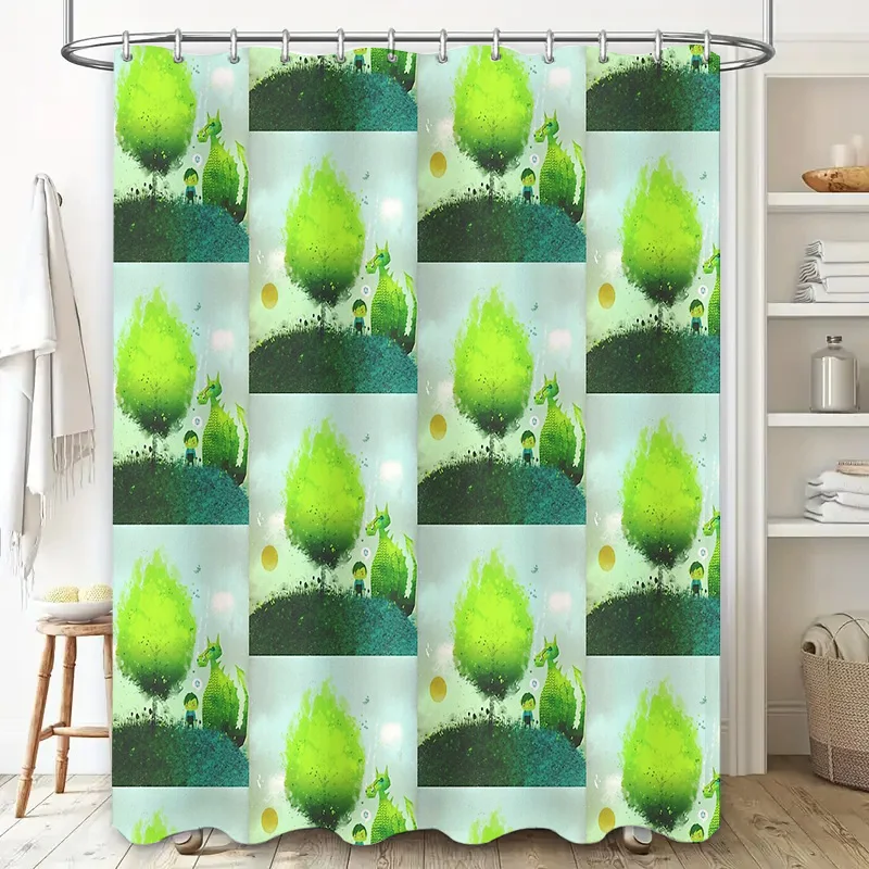 Nature Forest Shower Curtain Botanical Trees Greenery Waterproof Fabric Decor Vintage Farmhouse Bathroom Set