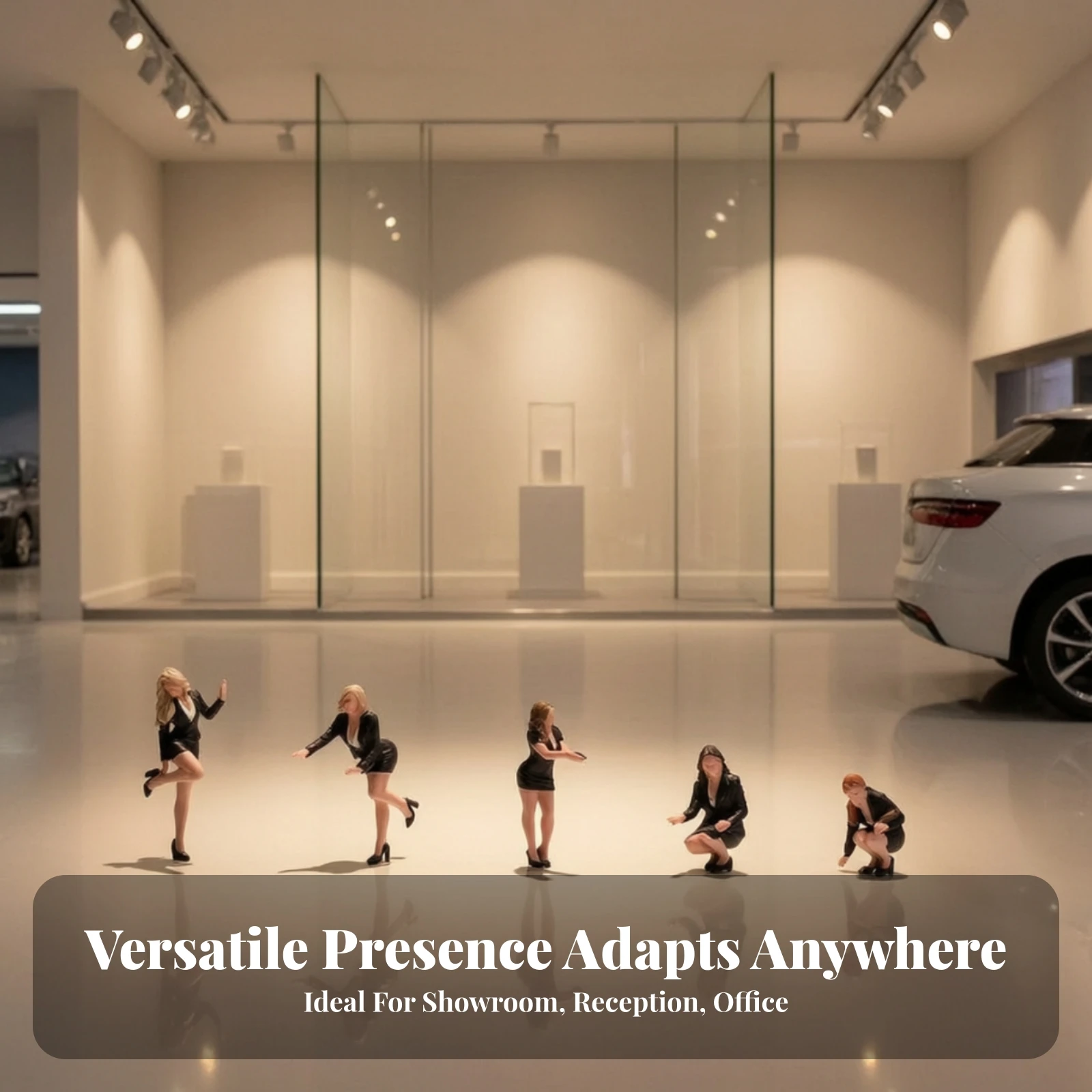 5 Pieces Miniature Female Figurines Detailed Miniature Female Figure Resin Figurines Versatile Tiny People Figurine Sturdy