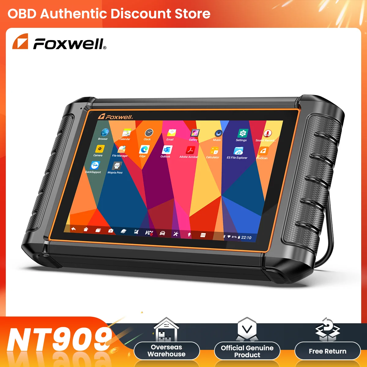 FOXWELL NT909 OBD2 Bidirectional Scan Tool ECU Coding All System Car Diagnostic Tools CANFD AutoAuth OBD2 Automotive Scanner