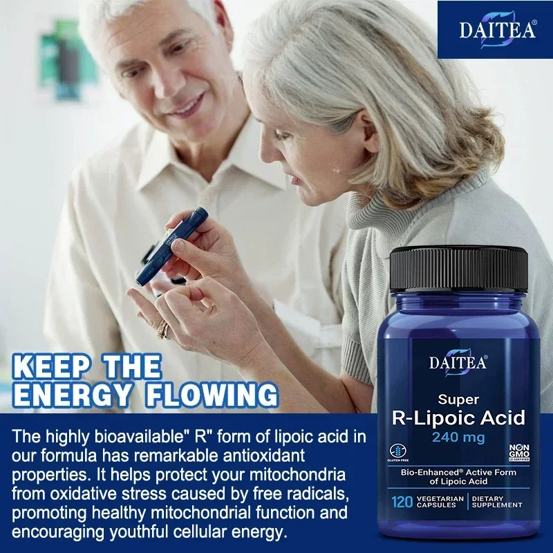 R-lipoic Acid- Helps Maintain Healthy Mitochondrial Function, Cellular Energy Production Metabolism,and Preventsoxidative Stress