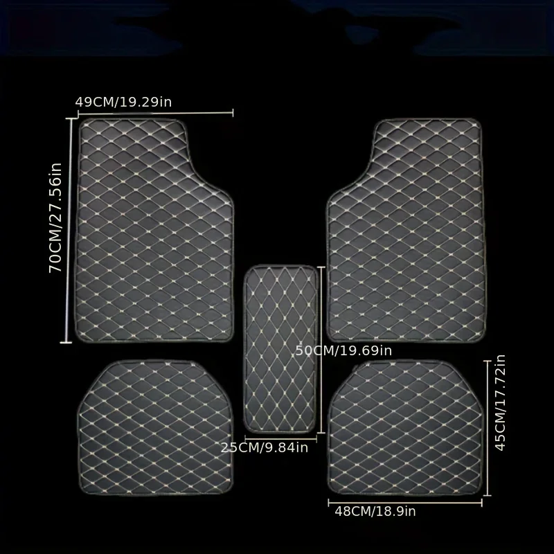 5Pcsd universal car floor mats, dustproof, easy to clean, stylish and universal, car interior protection accessories
