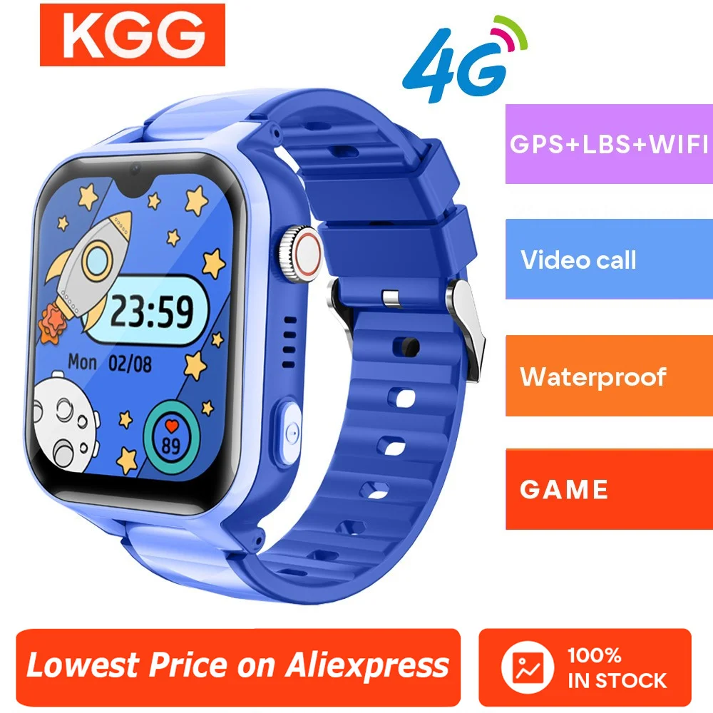 

4G Детские Смарт-часы Телефон Часы GPS AGPS WIFI Местоположение 1,91-дюймовый IPS-экран Дистанционный монитор Видеозвонок Камера Детские часы Подарки