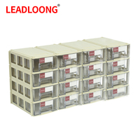 F0 8/16Pcs Mini Storage Box Stackable Small Tool Storage Bin Screw Parts Crafts Sewing Thread Jewelry Storage Organizer