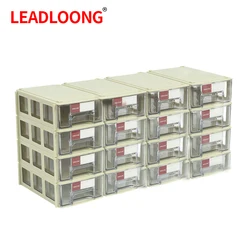 F0 8/16Pcs Mini Storage Box Stackable Small Tool Storage Bin Screw Parts Crafts Sewing Thread Jewelry Storage Organizer