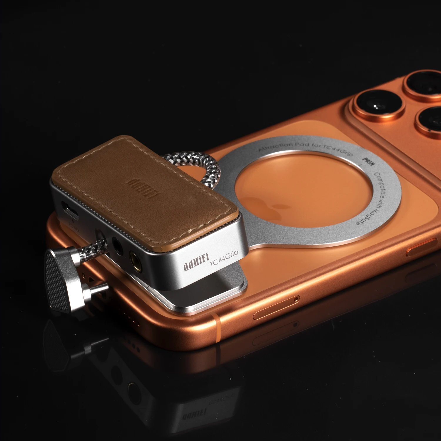 DD ddHiFi TC44Grip Magnetyczna Podkładka Przylepna P85M/P95M, Kompatybilna z MagSafe, Ultracienka 1.3mm CNC Aluminium do Gier i Muzyki — zdjęcie produktu 5