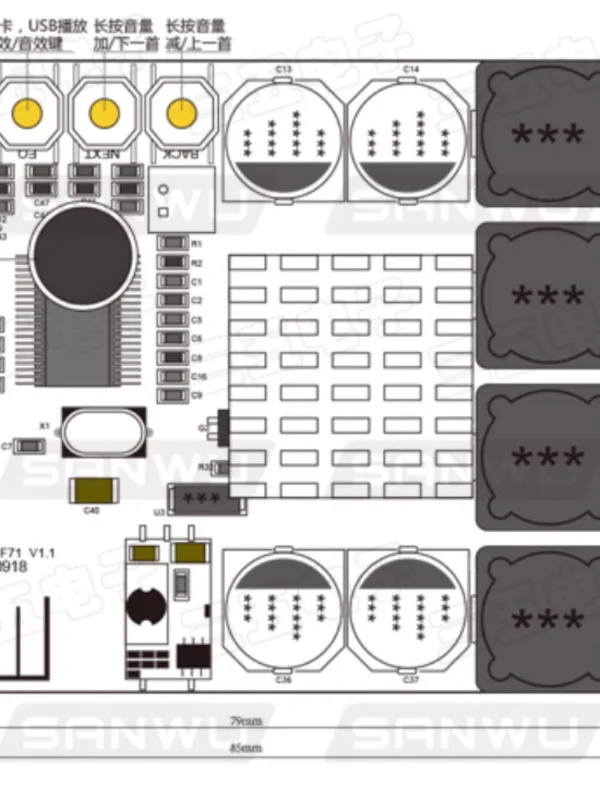 Bluetooth receiving USB flash drive TF card decoding with remote control digital amplifier board TPA3116 2X50W HF183