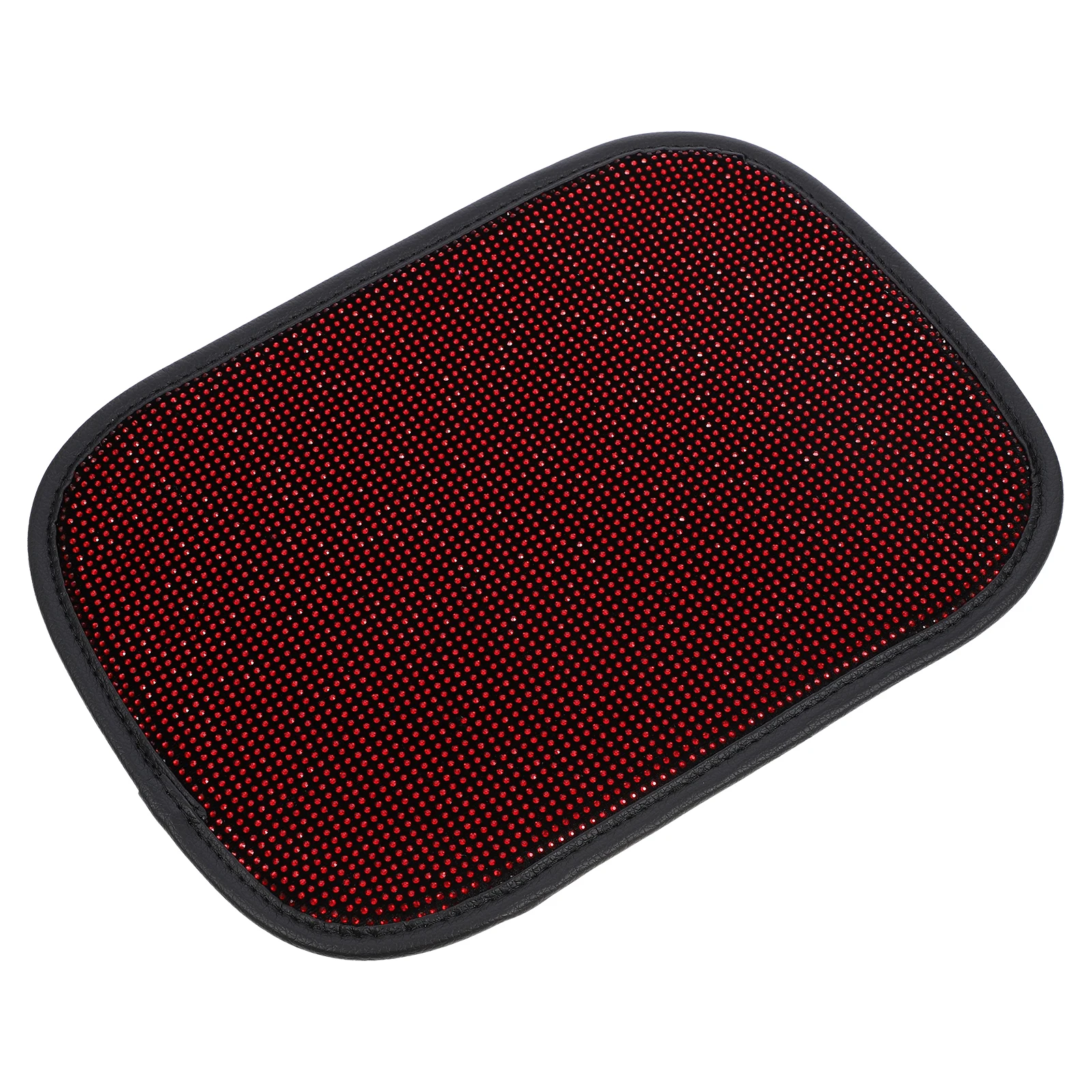 

Rhinestone Armrest Mat Center Console Cover Protector Car Accessory Cool Breathable Elastic Band Hook Loop Pet Claw Scuff