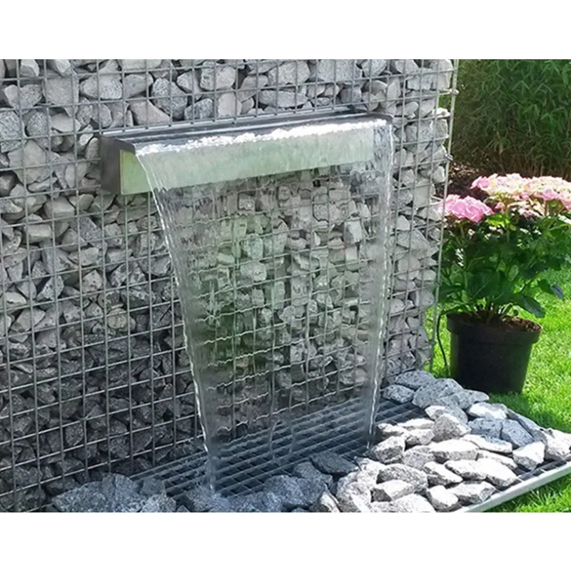 Hotel front courtyard water curtain wall company fountain mouth garden community stainless steel waterfall water curtain