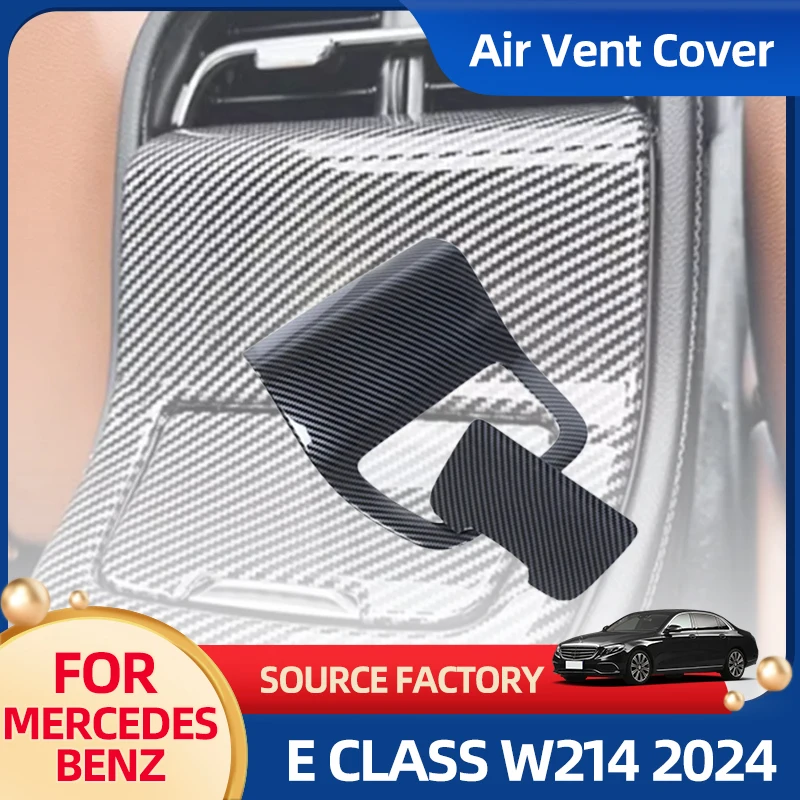 

Внутренние наклейки, 2 шт./компл., Стайлинг автомобиля из АБС-пластика, заднее вентиляционное отверстие для кондиционера, рамка, накладка, наклейки для Mercedes Benz E