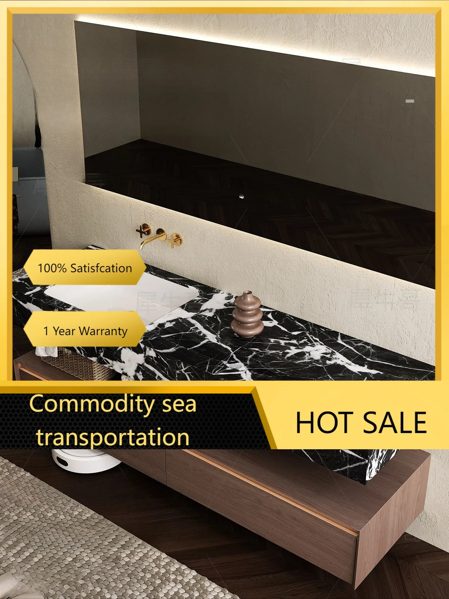 Any Size Custom High End Creative One Piece Marble Vessel Sink Solid Stone Anti Stain Easy Clean Luxury Art Upscale Bathroom