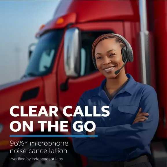 سماعات بلوتوث لاسلكية 96% إلغاء الضوضاء فوق سماعة سائق الشاحنة مع ميكروفون، 2 في 1 ستيريو قابل للتحويل إلى أحادي · تخفيضات ساخنة