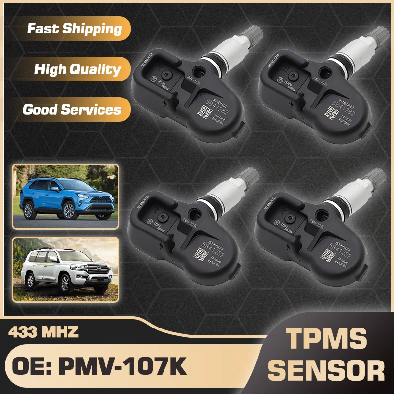 PMV-107K Car Tire Pressure Sensor TPMS 433 MHz For Toyota Land Cruiser 200 2007-2011 Toyota RAV4 III 2005-2013 Tpms 42607-50010