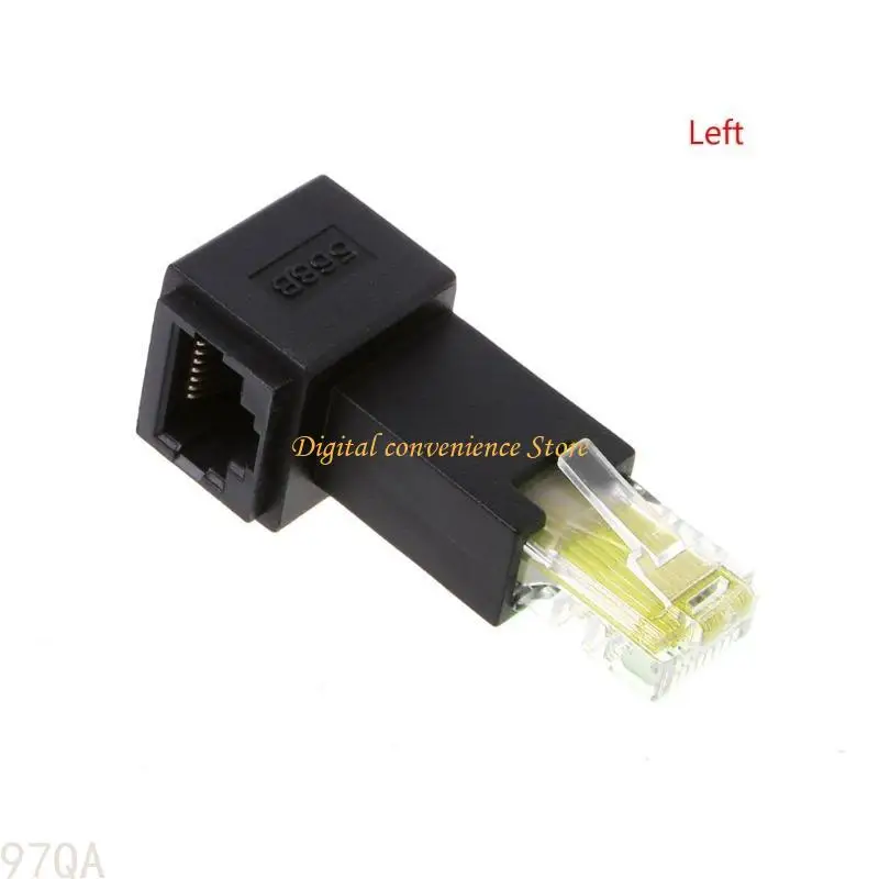 97QA RJ45 for Cat 5e Male to Female Multi-angle Lan Ethernet Extension Adapte
