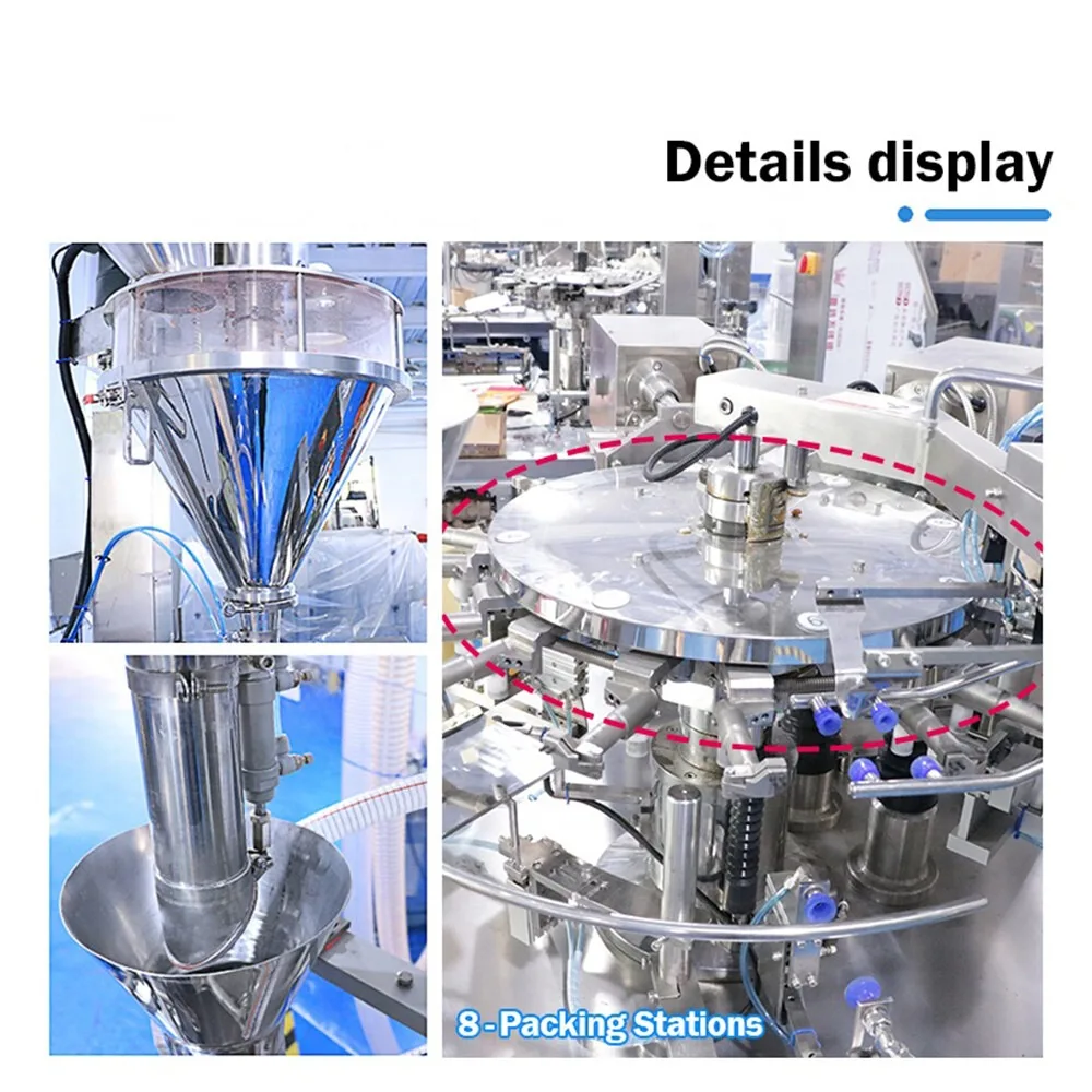 Combinação de máquina de embalagem de pó