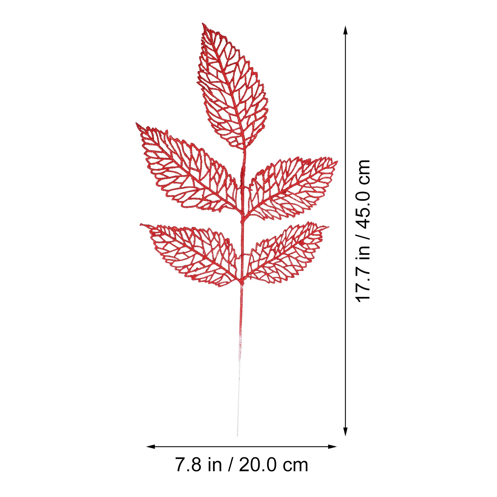 

10pcs Simulated Rose Leaves Decorative Pendant for Christmas Tree Party Supplies Artificial Plant Accessories