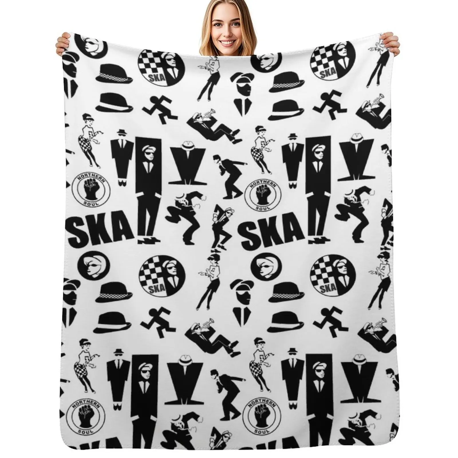 

SKA Throw Blanket Warm Comfortable Blanket Gift for Parents Friends