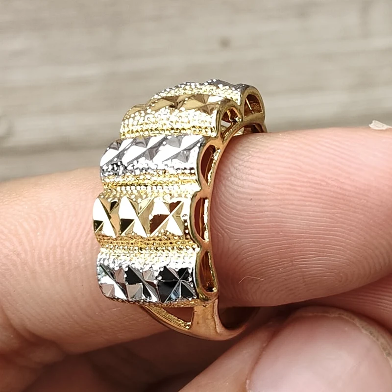 Saudi Arabia Wedding Gold Color Rings For Women Dubai Bride Gift Ethiopian  Africa Bangle Arab Wedding jewelry Bijoux Dubai Ring