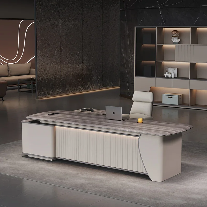 a*-Lshaped Drawer Office Desk Bedroom Multifunctional Reception Conference Office Desk Shelves Executive Ufficio Home Furniture^