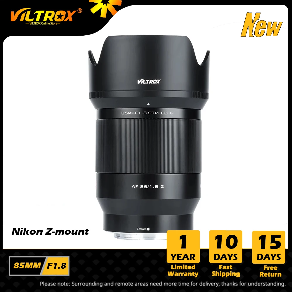 VILTROX 85mm F1.8 Mark II STM AF Fixed focus Lens  Auto Focus Portrait Prime Lens for Camera Nikon Z-mount Z5 Z50 Z6 Mark II Z7