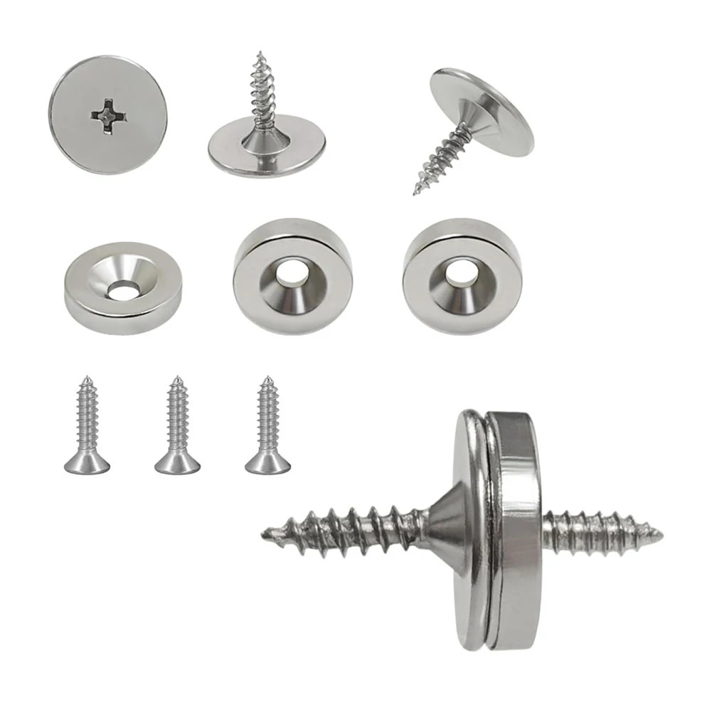 Magnetic Cabinet Catches Magnet Door Stops Door Closer Screw Closet Cupboard Furniture Hardware Stainless Steel  Powerful