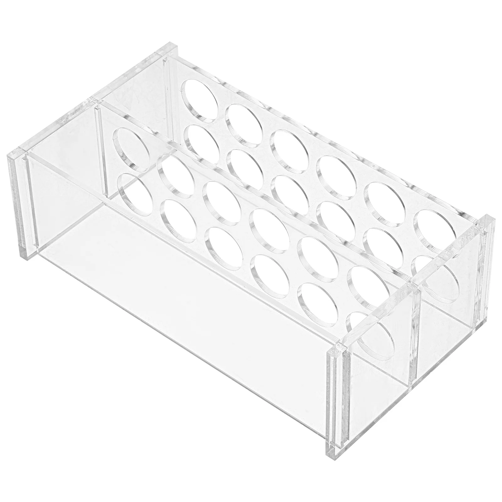 6 Holes Tube Rack Testing Tube Rack Clear Acrylic 25ml Tubes Hole 21mm Lab Equipment Storage ganizer Reusable Practical