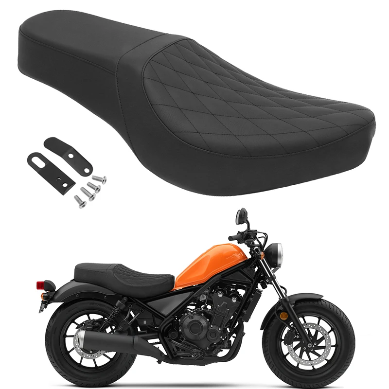 

Черное сиденье для водителя, переднее и заднее пассажирское сиденье, два сиденья для Honda Rebel CMX 500 300 CMX300 CMX500 2017-2023