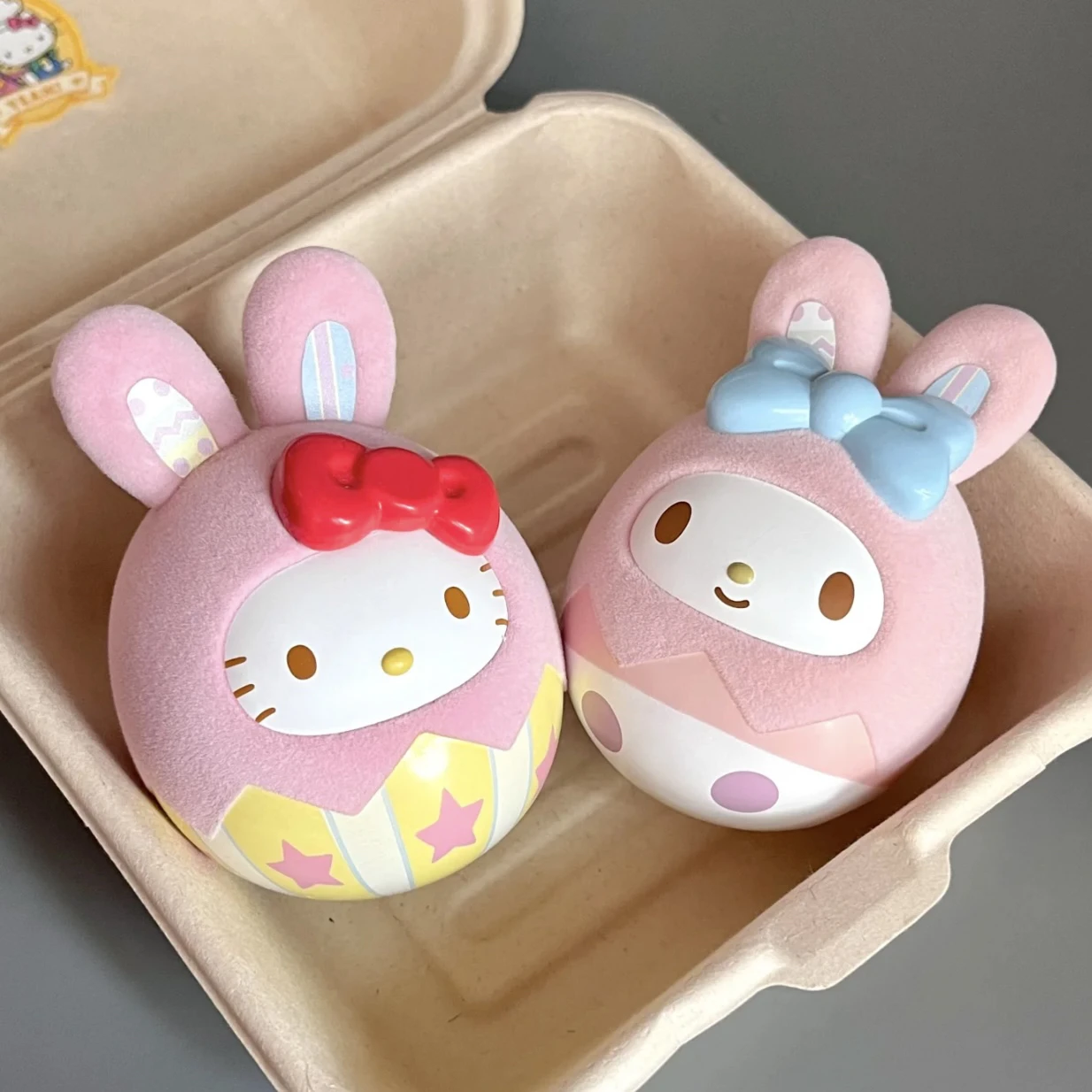 In Stock Authentic Miniso Sanrio Rabbit Fun Egg Kuromi Series Blind Box Mini Handmade Doll Toy Desktop Ornament Girl Gift