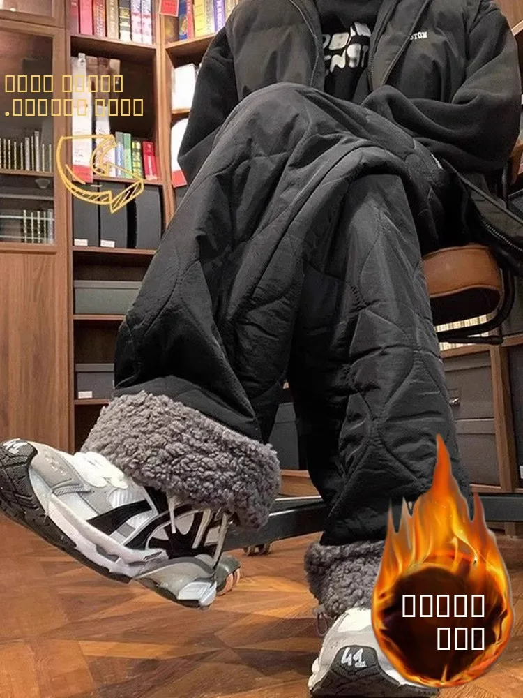 

Женские осенне-зимние утепленные брюки с широкими штанинами на флисовой подкладке, водонепроницаемые, ветрозащитные, прямого кроя, из овчины