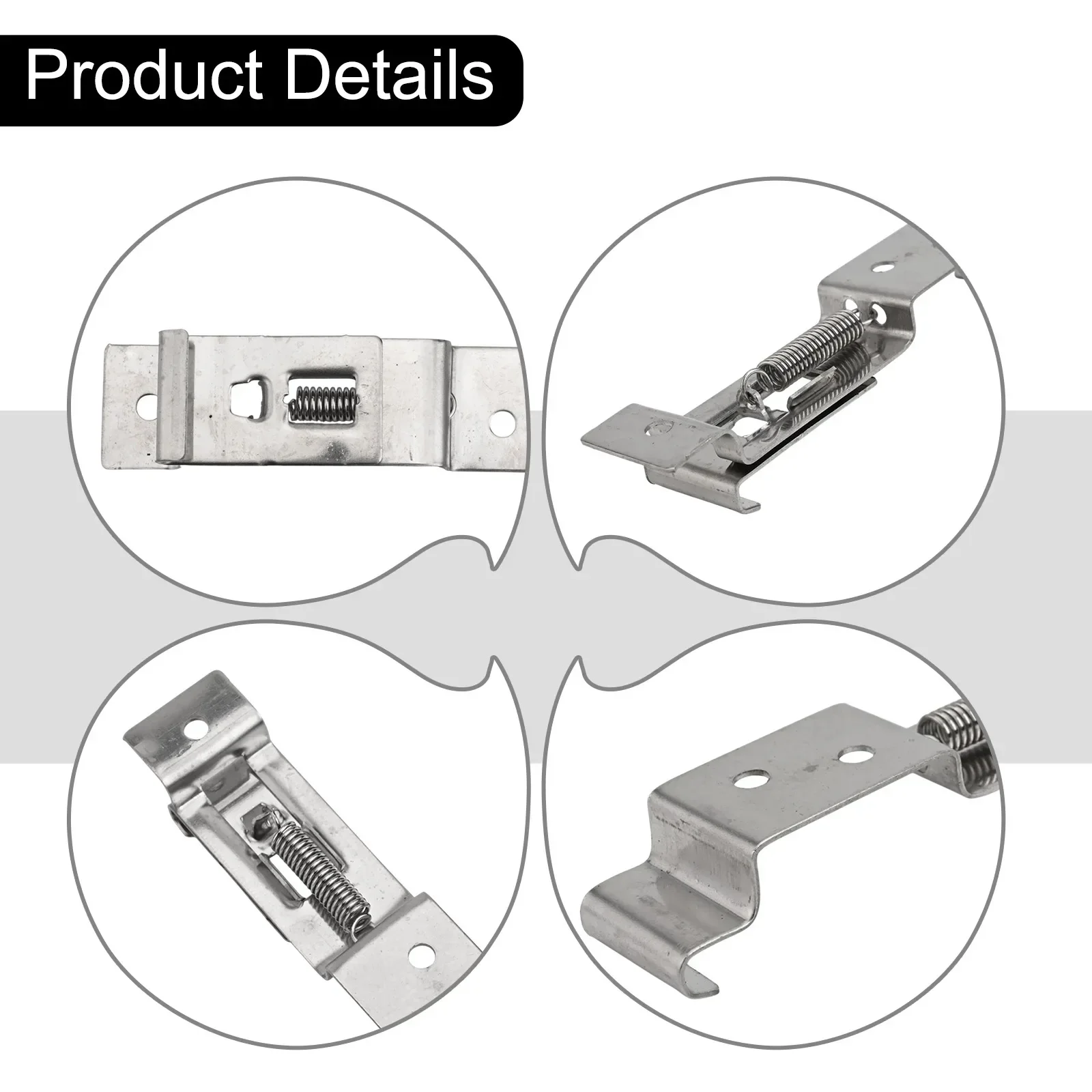 8Pcs Car License Plate Holder Clamp Bracket Frame Made of Stainless Steel with Spring Loaded Design for Vehicles