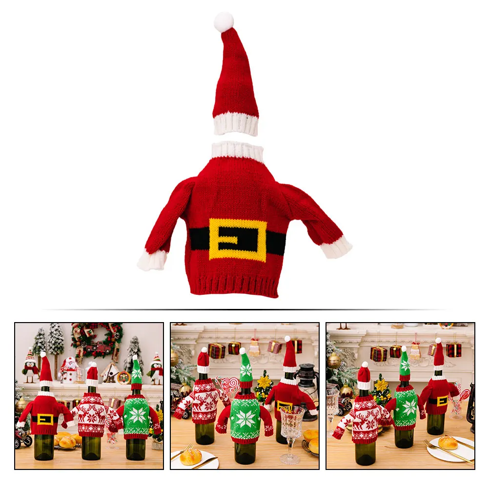 

Reusable Christmas Wine Bottle Cover Cute and Festive Design for Holiday Wine Decorations Christmas Accessories