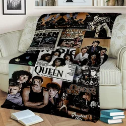 3D Freddie Mercury Queen-Rock-Band Blanket,Soft Throw Blanket for Home Bedroom Bed Sofa Picnic Travel Office Cover Blanket Kids