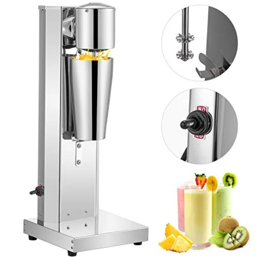Milkshaker Kit, Stainless Steel Electric Milkshake Maker, 180W Drink Blender, Single Head Classic Milkshaking Maker with 800ml