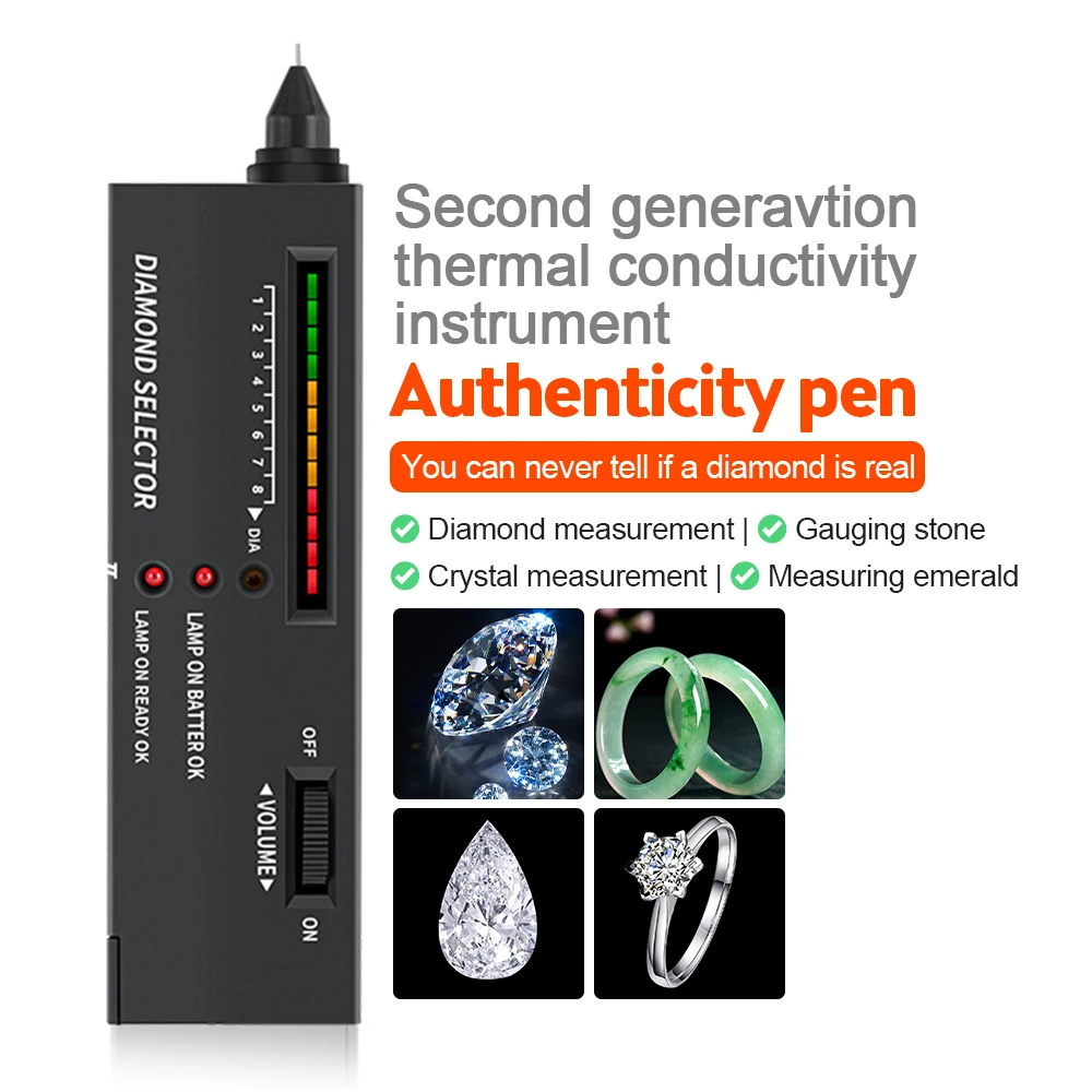 Second-generation thermal conductivity meter drill measuring pen hardness discriminator Diamond authenticity jade crystal tool