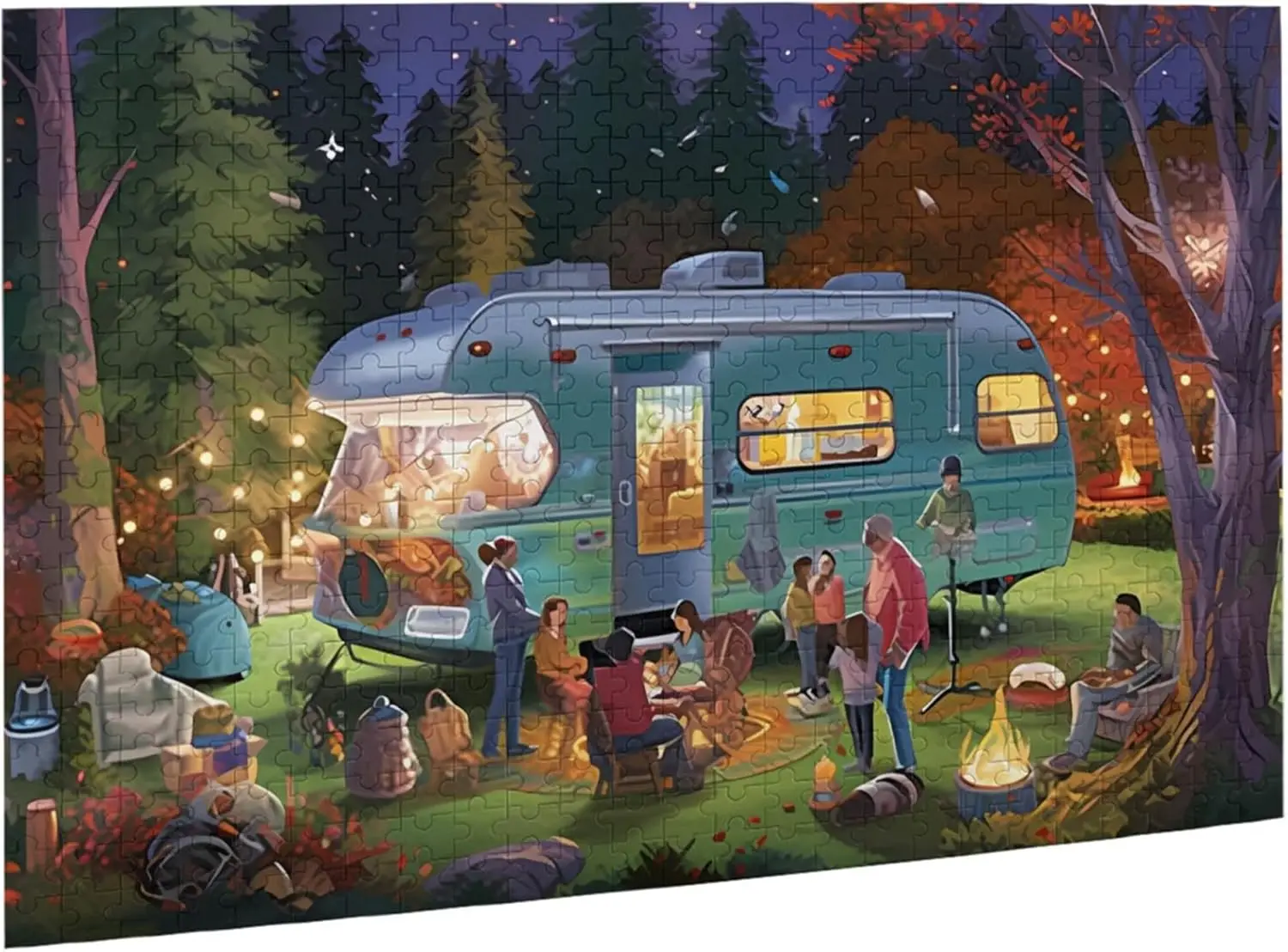 

Пазлы 200, 500, 1000 штук для взрослых, осенние кемперы Vermont, формация рождественской вечеринки, деревянные, для исследования и удовольствия