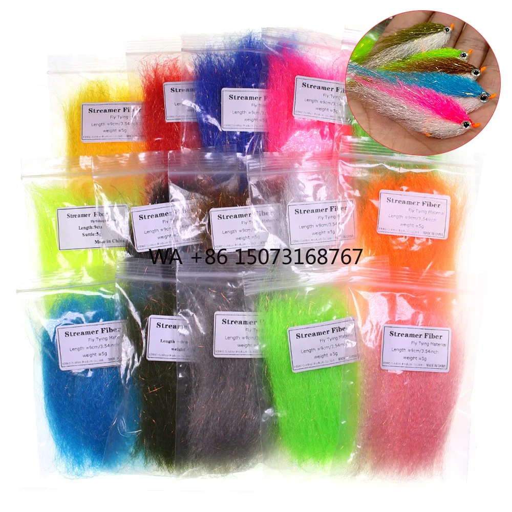

Гофрированные обтягивающие волокна, синтетические стримерные волокна, материал для завязывания мушек для гольяна, щуки, мускуса, джиг-приманки, приманка для морской рыбалки