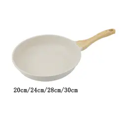 Nonstick Frying Pan, Granite Coating Stone Cookware White with Handle Egg Pan Skillet Frypan for Kitchen