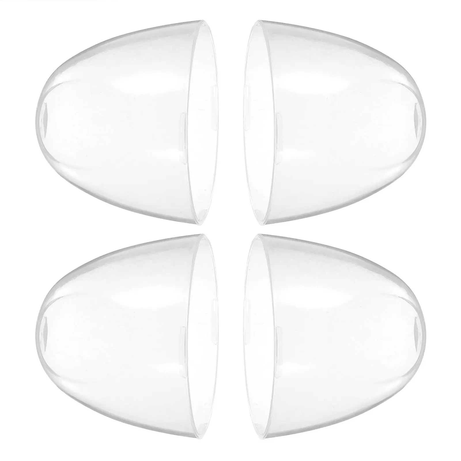 

4pcs Baby Bottle Replacement Caps Leak-Proof Reusable Plastic Feeding Bottles Lids Clear Lightweight Smooth Design