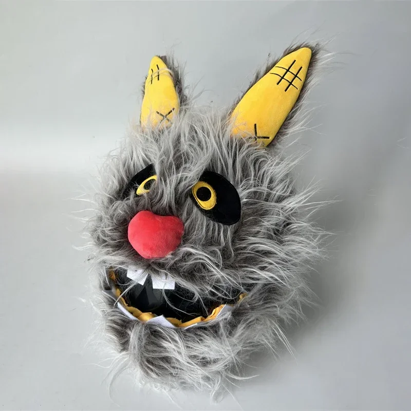 Helmet Protection Headgear Cover Cartoon Fluffy Scar Rabbit For Motorcycle Full-Face Case For Outdoor Fun Personalized Helmets