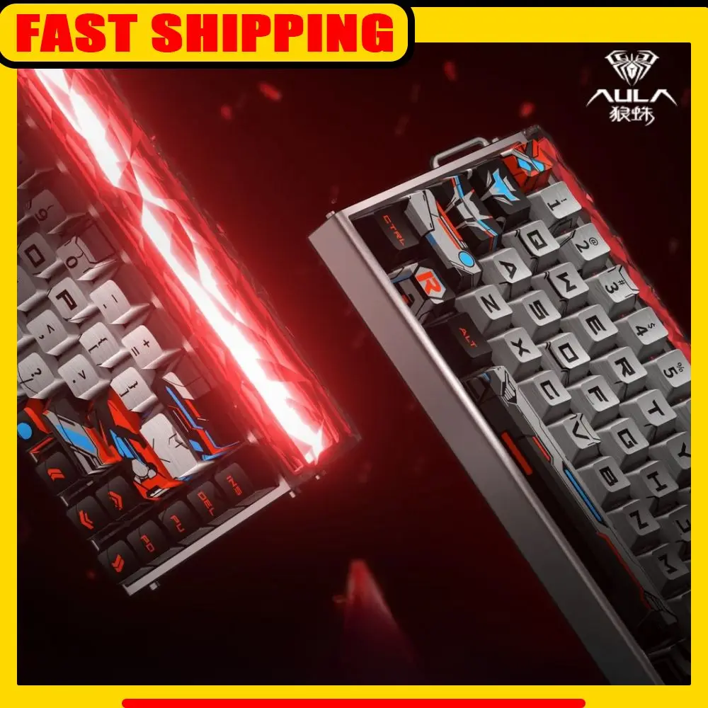 

Aula Hero68air Magnetic Switch Keyboard Three Mode Wireless Bluetooth E-sports Gaming Mechanical Keyboard 0.125ms Low Delay FPS