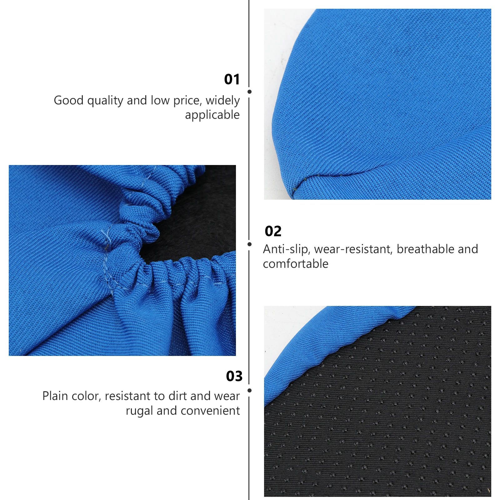 

3 Pairs Non-slip Shoe Covers Protective Blue Child Dustproof Indoor Home Cases Floor Protection Washable Easy Use Labor Safety