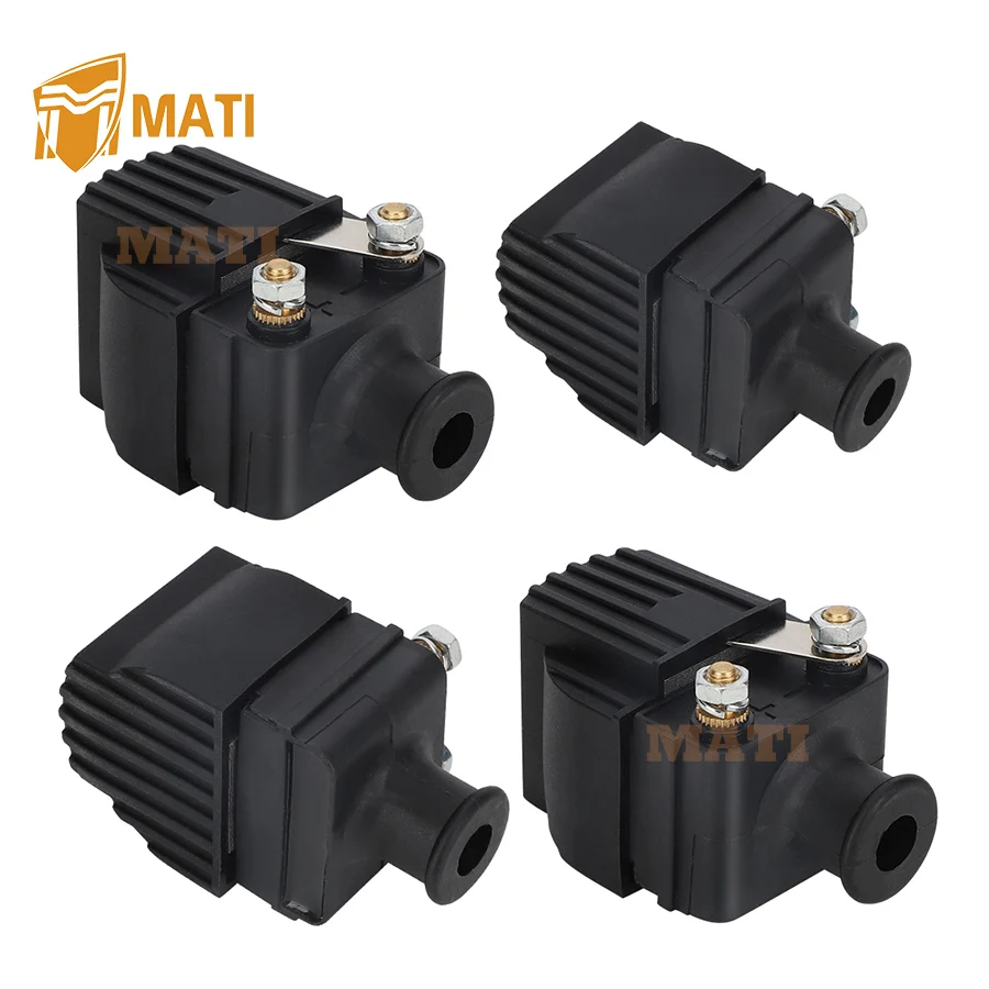 4Pcs Ignition Coil for Mercury-Mercruiser 2-Storker 6-300HP Chrysler Force 40-150HP Outboard Boat 832757A4 7370A13 339-832757A4
