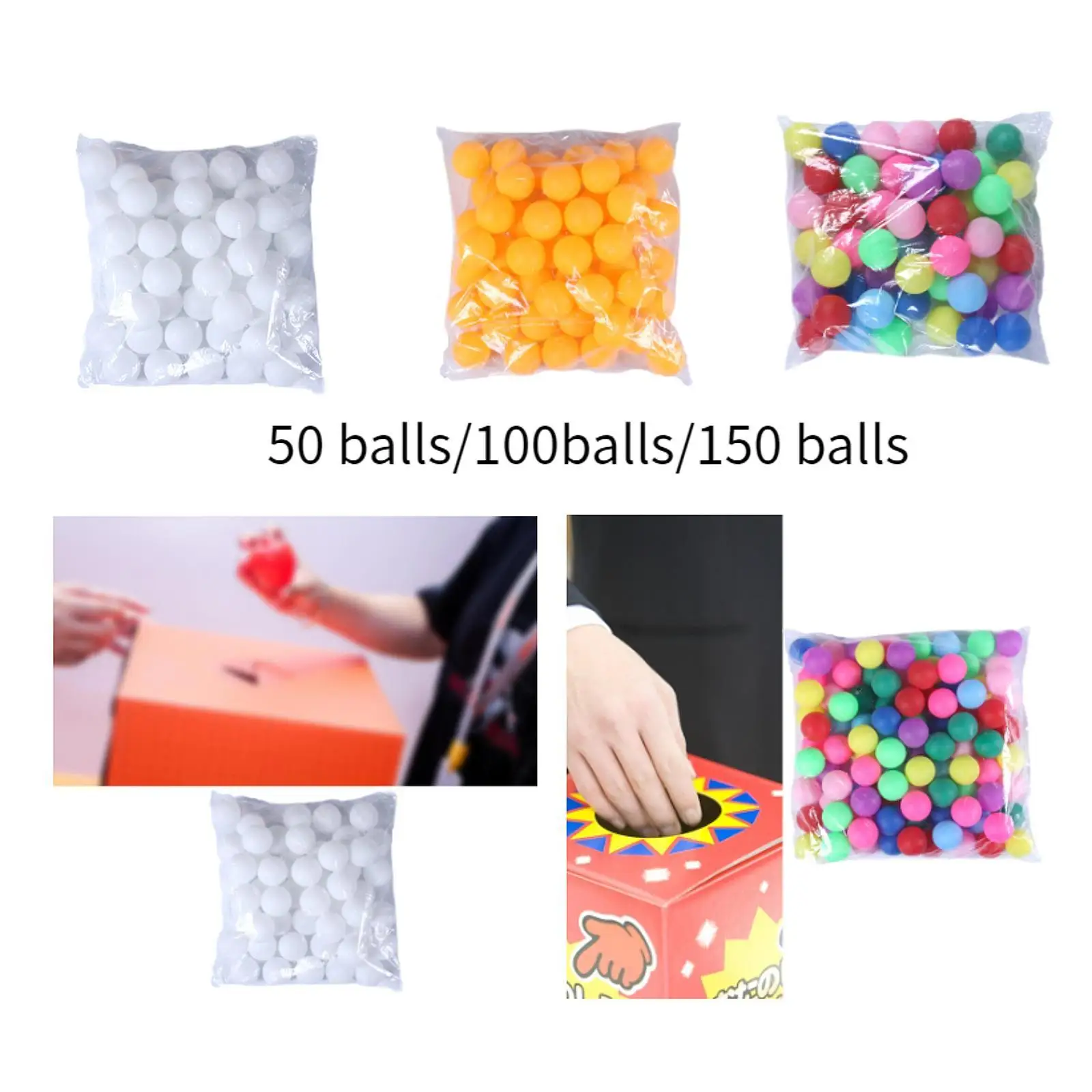 Raffle Balls Replacement Vending Machine Balls Pong Balls 40mm for Birthday Cat Toys Party Decoration Art Craft Pool Games