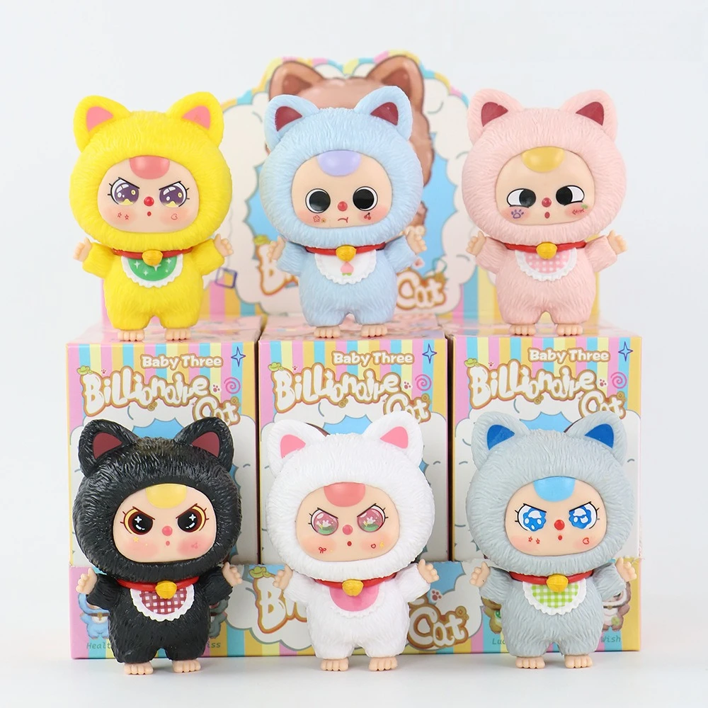 

2025 Baby Three Billionaire Lucky Cat Series Blind Box Caixa Misteriosa Vinyl Dolls Toys Mystery Surprise Box Toy for Girls Gift