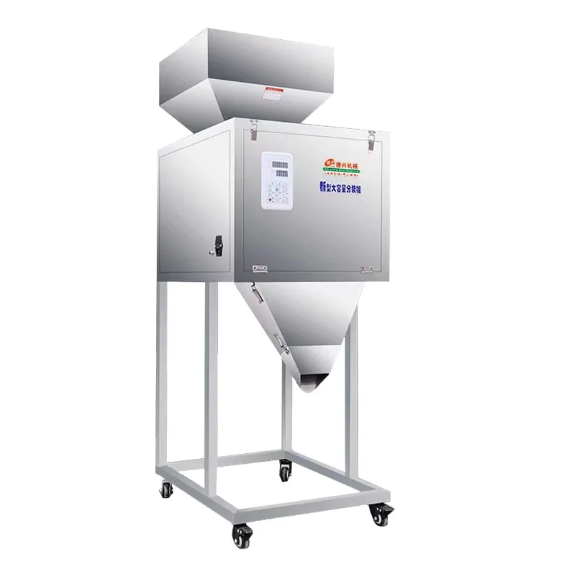 Máquina Envasadora Automática de Alimentos de 50-9999g, Máquina de Envasado de Materiales Granulares y en Polvo con Doble Vibrador, Máquina de Llenado de Alta Calidad