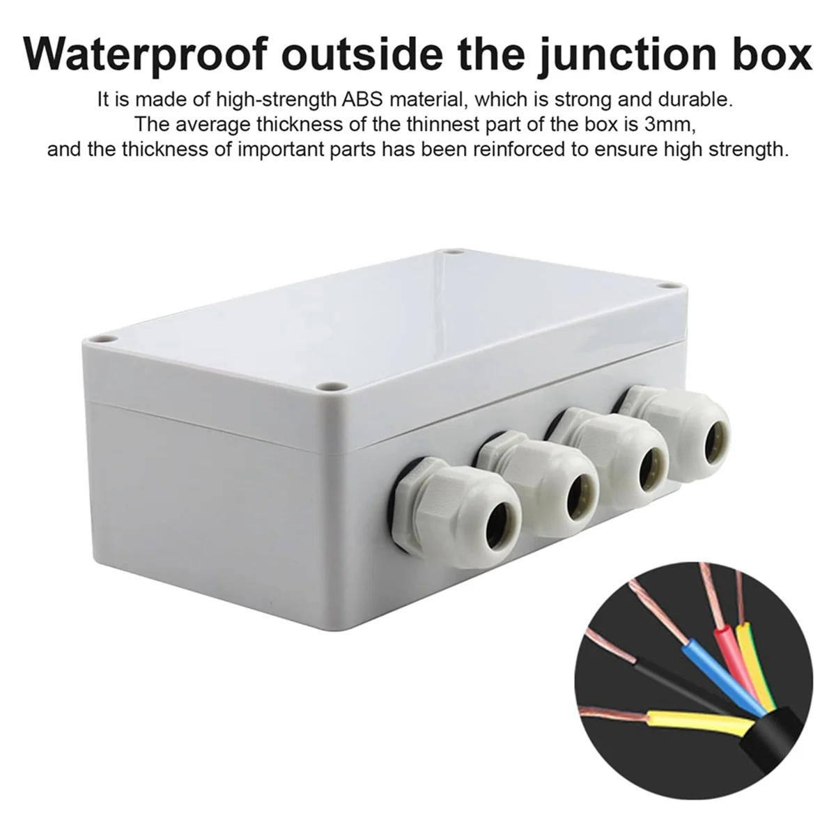 B66C IP66 Waterproof Junction Box 2 in 4 Out Waterproof Electrical Box for Diameter 4-8 mm Wire