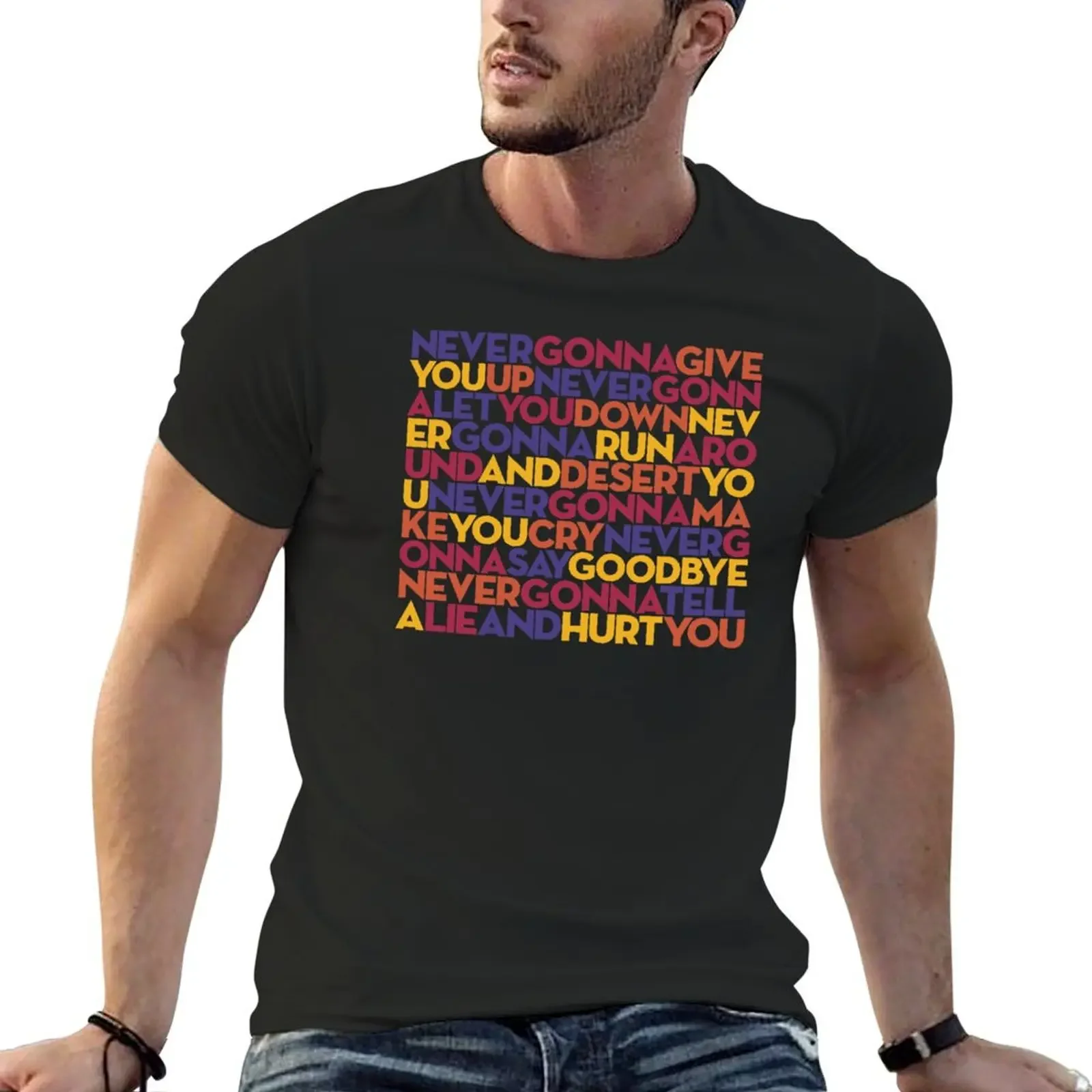 Rickroll (Never Gonna Give You Up) v.1 T-Shirt customs blanks custom t shirt funny t shirts for men